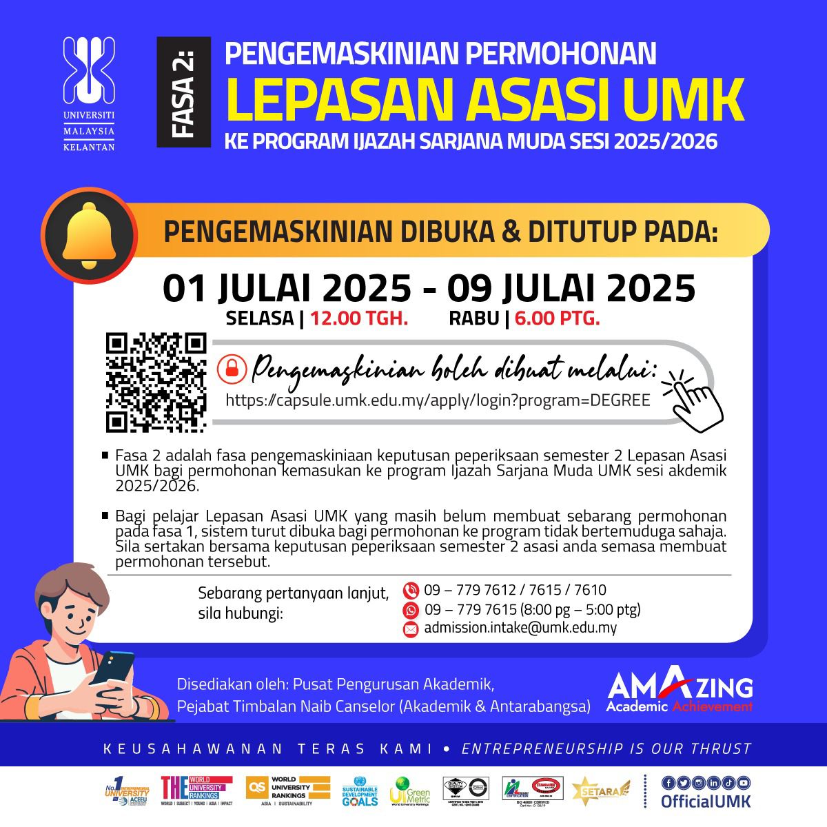 FASA 2 PERMOHONAN PELAJAR LEPASAN ASASI KE PROGRAM IJAZAH SARJANA MUDA